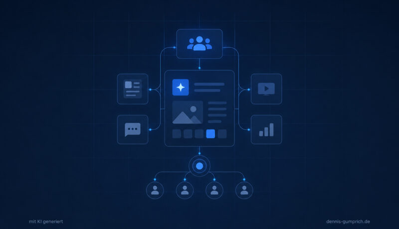 Zentrale Content-Plattform mit verbundenen Formaten, Teamrollen und Ausspielkanälen für einen stabilen Content-Betrieb