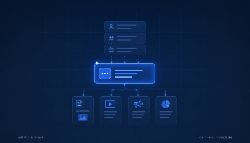 Zentrale Übersicht verschiedener Content-Assets zur strukturierten Content-Inventur und Bestandsaufnahme