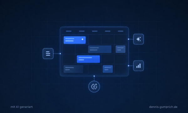 Digitales Planungsboard mit Content-Karten, KI-Unterstützung und Analysefunktionen als Alternative zur Content-Planung in Excel